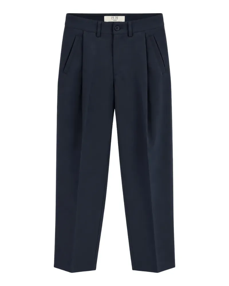 Seventy Straight-Leg-Hose mit Falten - Blau Blau