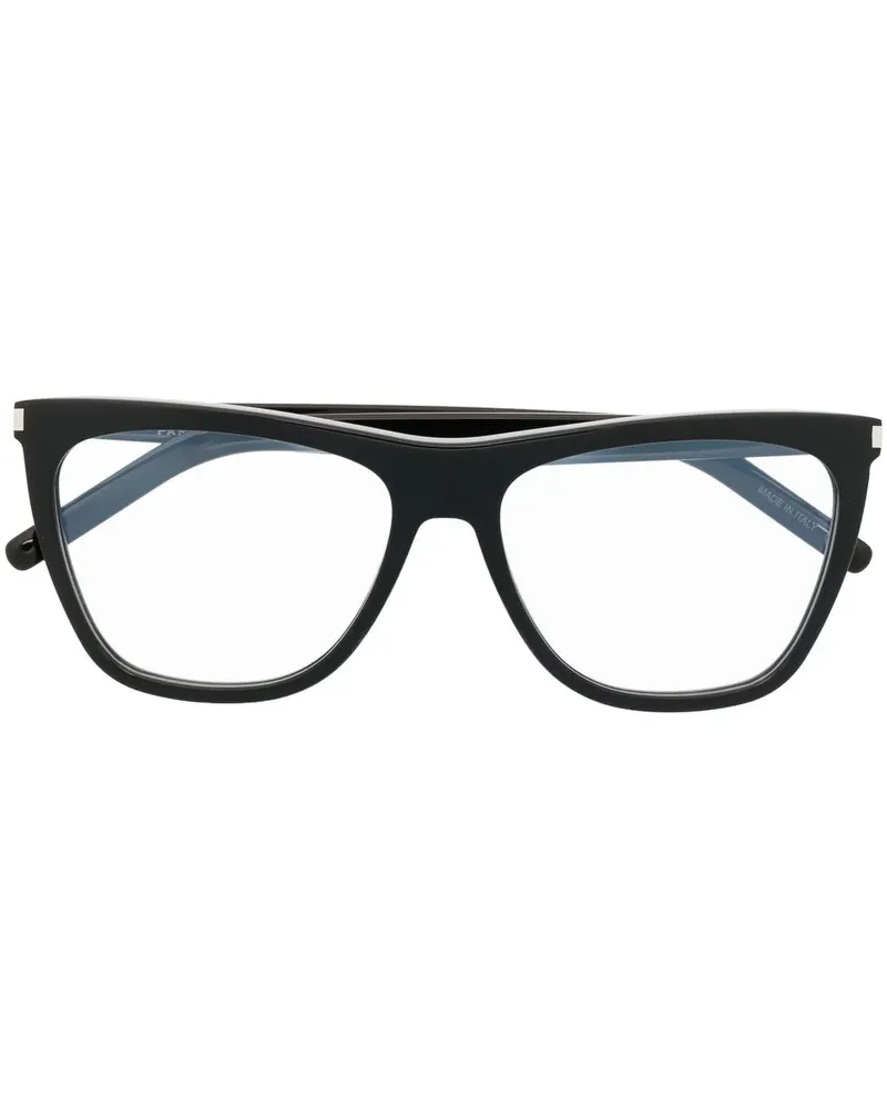 Saint Laurent Brille mit eckigem Gestell - Schwarz Schwarz