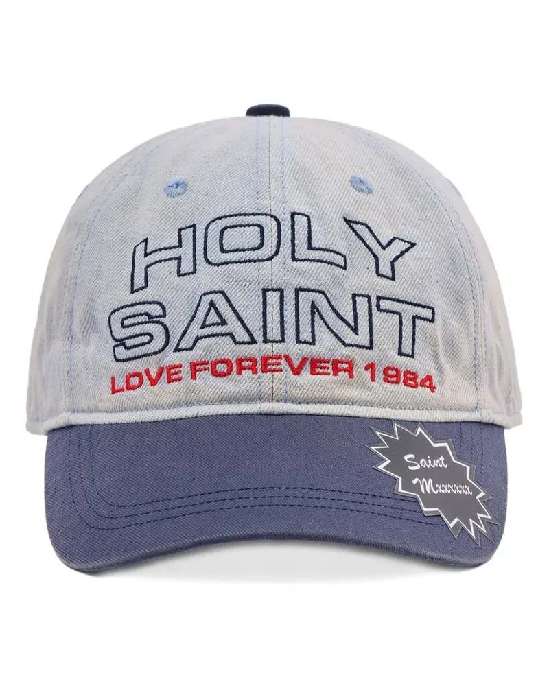 SAINT MXXXXXX logo-embroidered baseball cap - Blau Blau