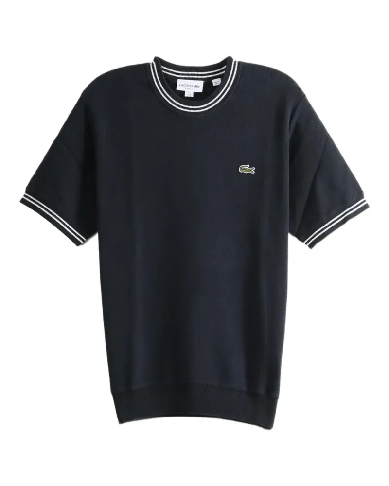 Lacoste logo-patch T-shirt - Schwarz Schwarz