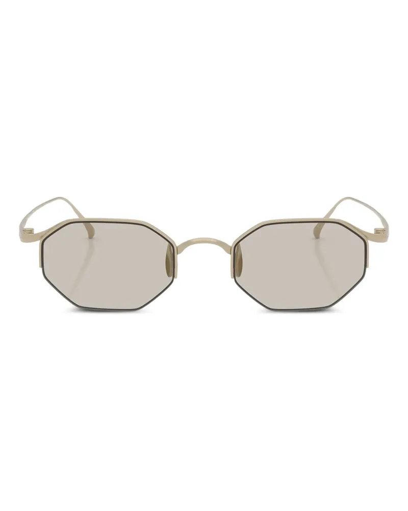 Giorgio Armani Sonnenbrille mit geometrischem Gestell - Gold Gold