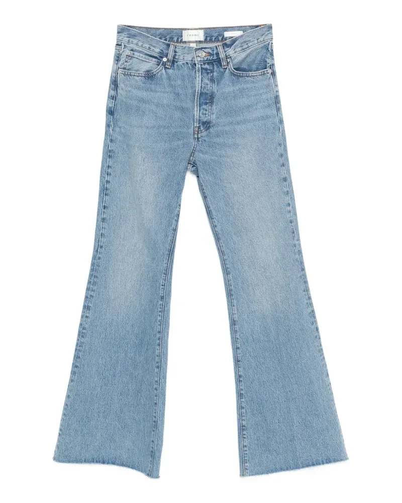 Frame Denim The Lax raw-edge wide-leg jeans - Blau Blau