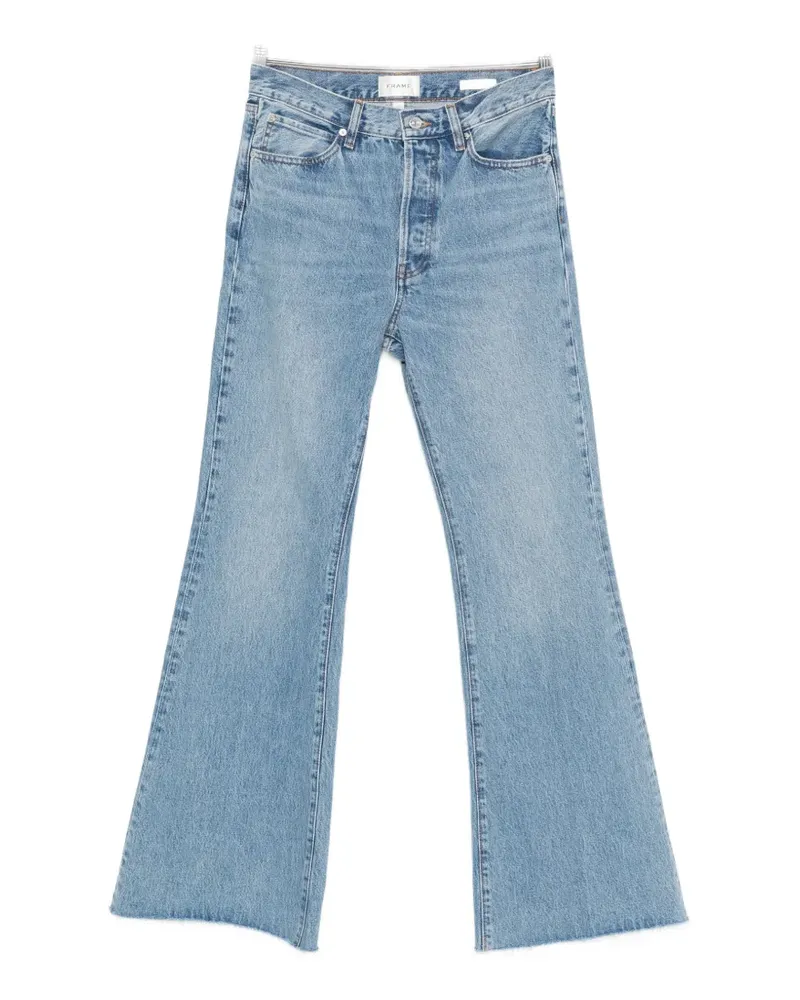Frame Denim The Lax raw-edge wide-leg jeans - Blau Blau