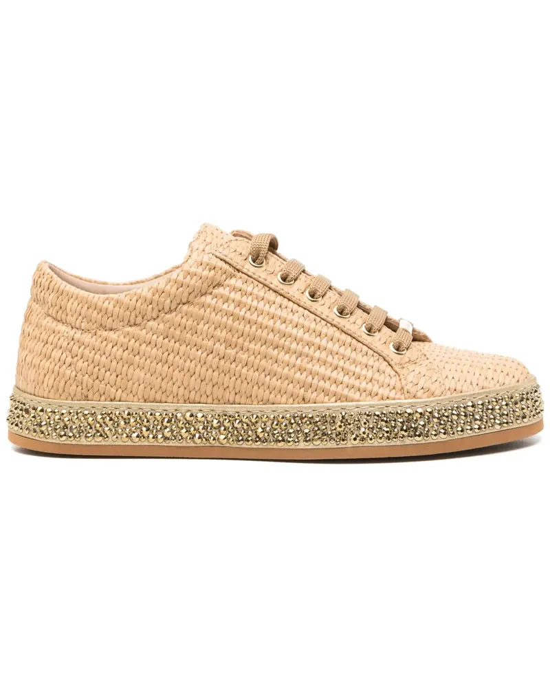 Le Silla Sneakers aus Raffiabast - Nude Nude