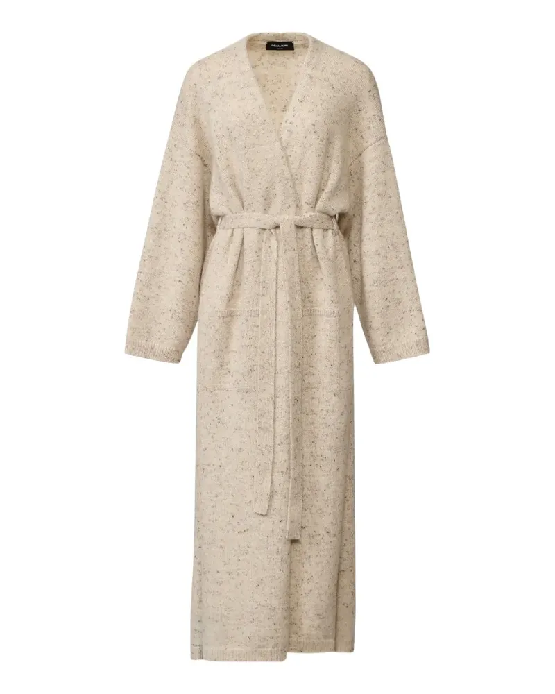 Fabiana Filippi belted flecked maxi cardigan - Nude Nude