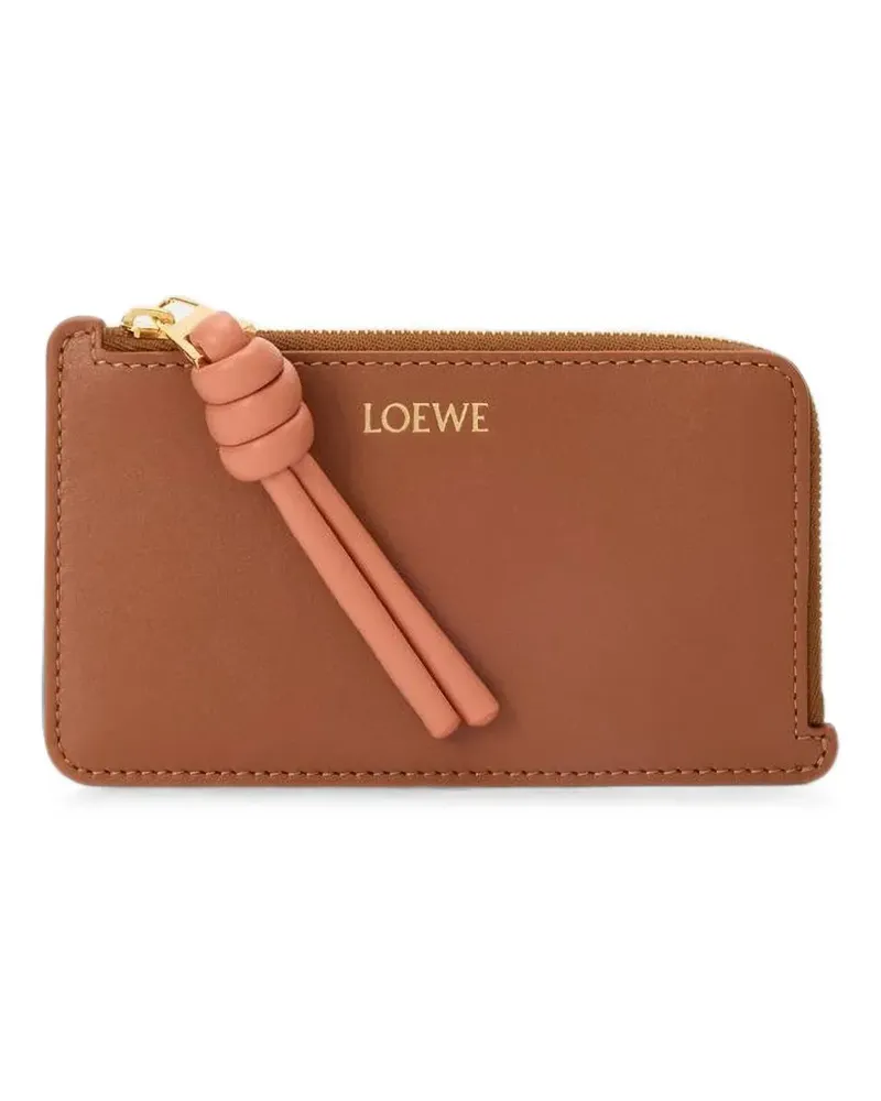 Loewe Kartenetui mit Logo-Print - Braun Braun