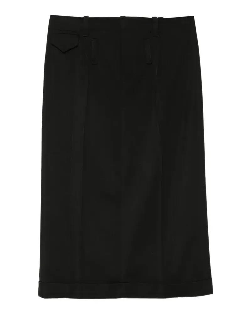 Marni Midirock mit Knopfdetail - Schwarz Schwarz