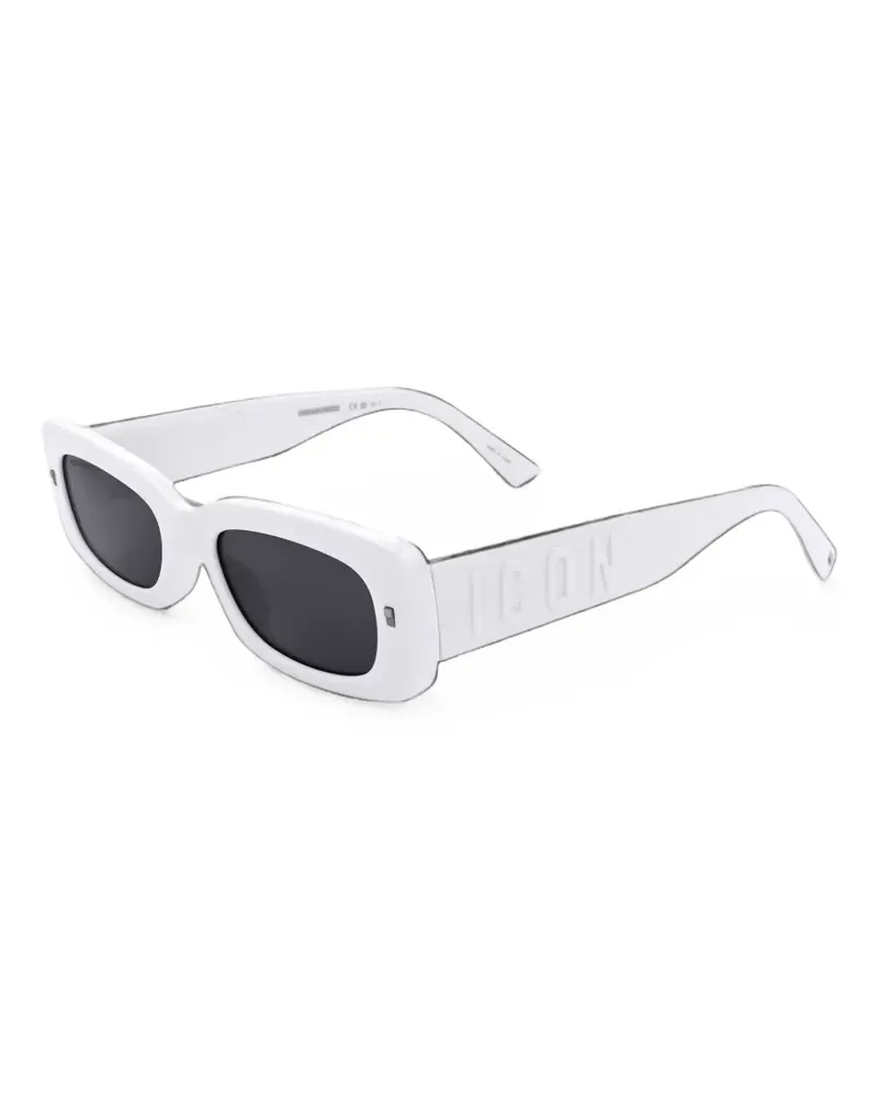 Dsquared2 Sonnenbrille mit eckigem Gestell - Weiß Weiß