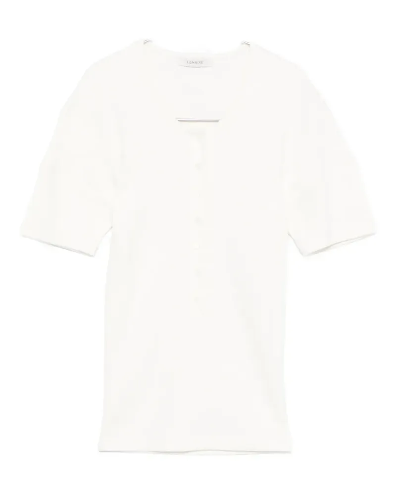 Christophe Lemaire henley fitted top - Nude Nude