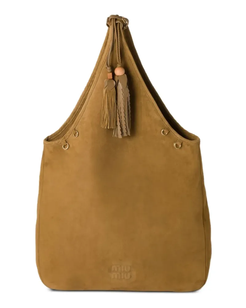 Miu Miu Tote Bag mit Quaste - Grün Grün