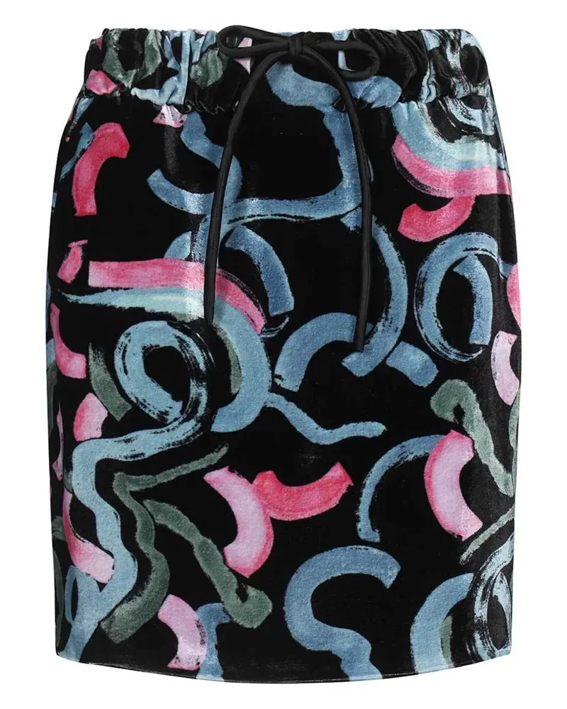Emporio Armani Rock mit Print - Schwarz Schwarz