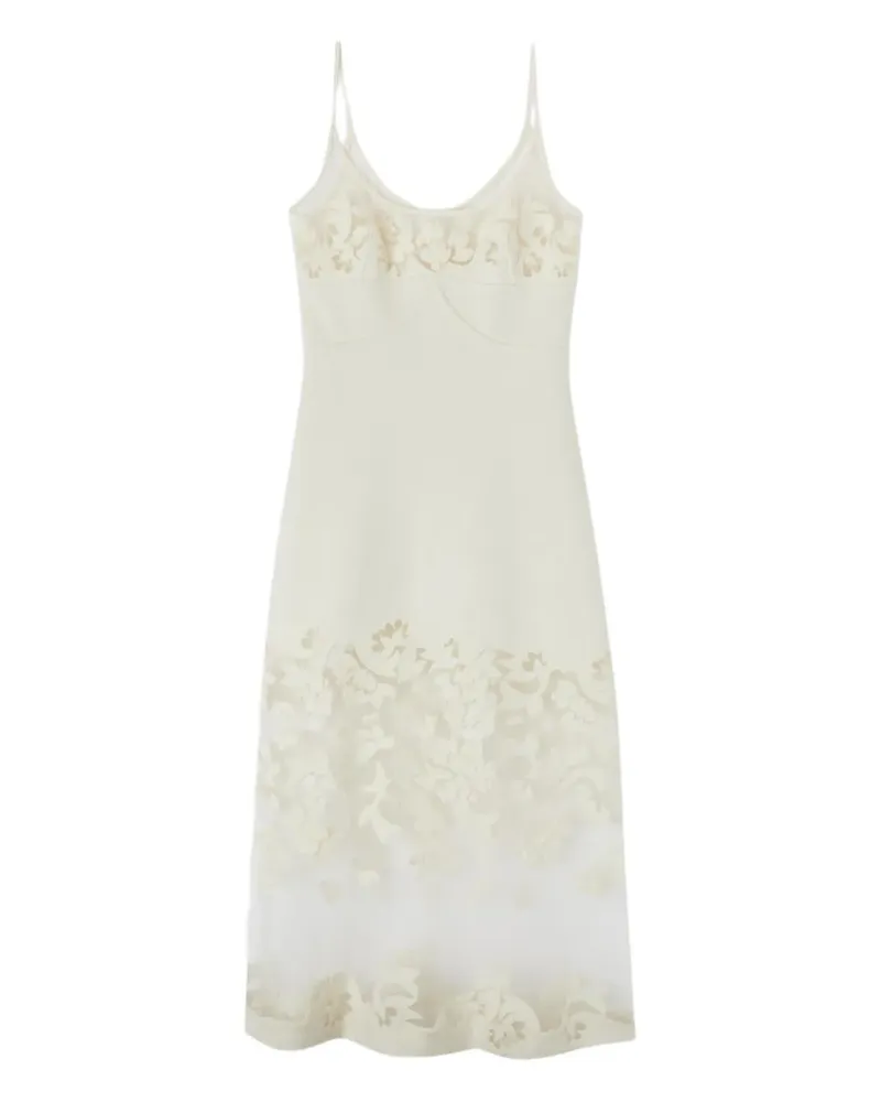 Ermanno Scervino Midikleid aus Blumenspitze - Weiß Weiß