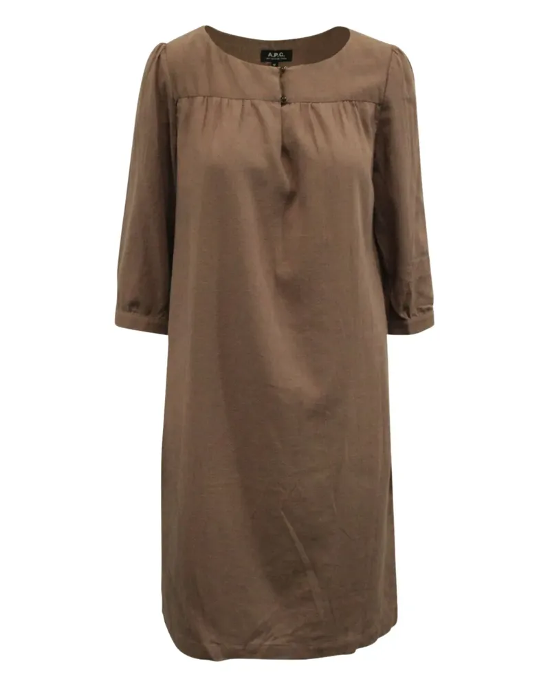 A.P.C. belted cotton midi dress - Braun Braun