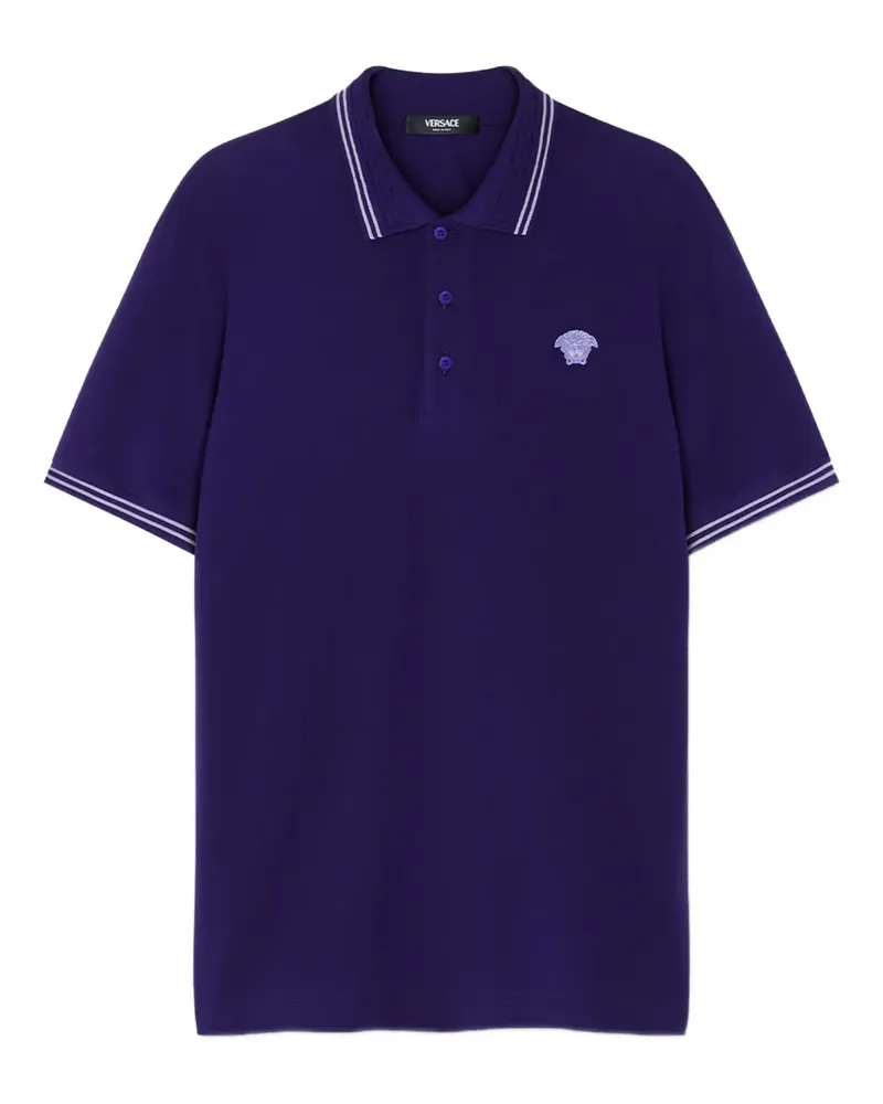 Versace Kurzärmeliges Poloshirt - Blau Blau