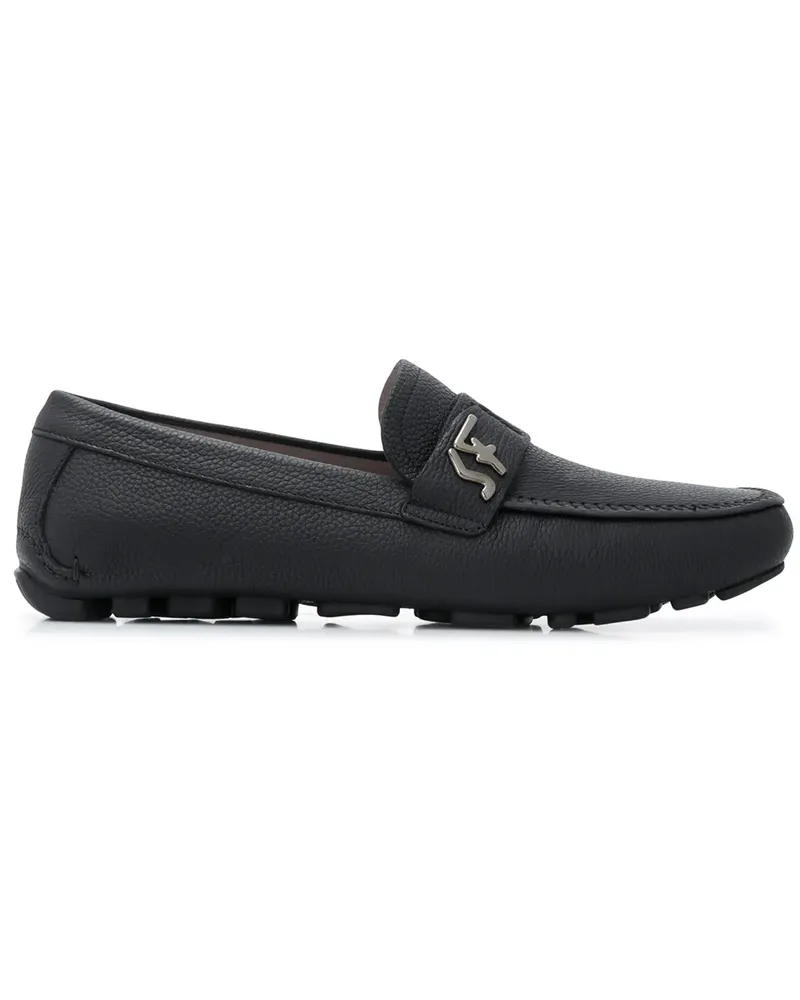Ferragamo Signature Driver' Loafer mit Logo - Schwarz Schwarz
