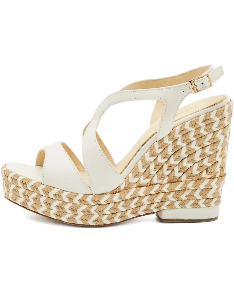 Paloma Barceló espadrille leather wedge sandals - Weiß Weiß