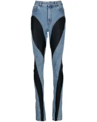 Thierry Mugler Schmale Jeans Blau