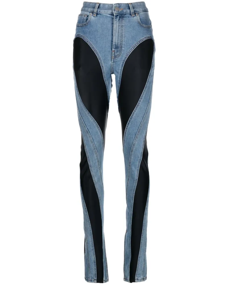 Thierry Mugler Schmale Jeans - Blau Blau