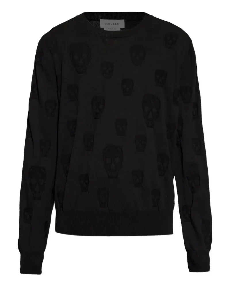 Alexander McQueen skull-pattern sweater - Schwarz Schwarz