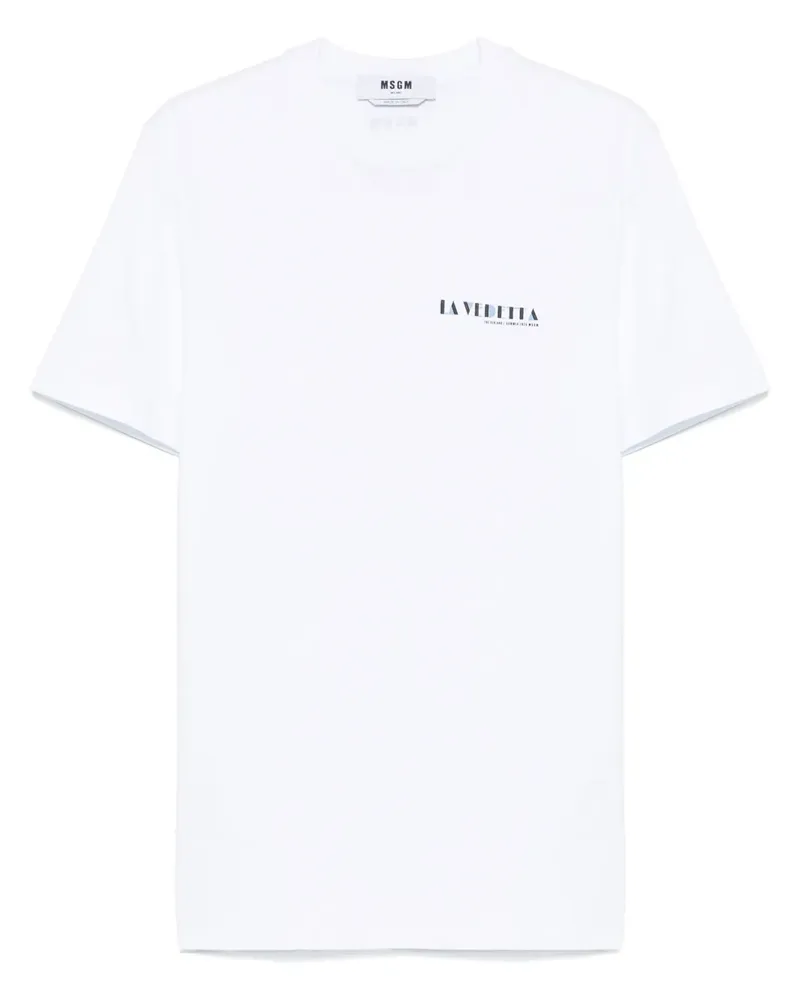 MSGM T-Shirt mit La Vedetta-Print - Weiß Weiß