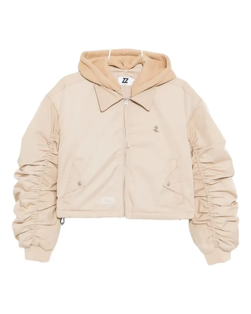 Izzue Gefütterte Kapuzenjacke - Nude Nude