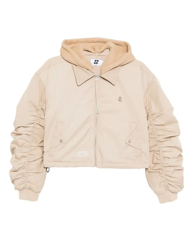Izzue Gefütterte Kapuzenjacke - Nude Nude