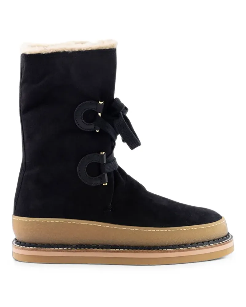 Ferragamo round-toe boots - Schwarz Schwarz
