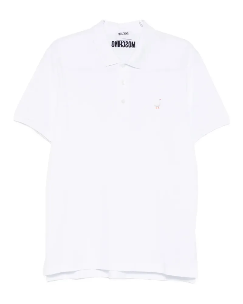 Moschino animal appliqué polo shirt - Weiß Weiß