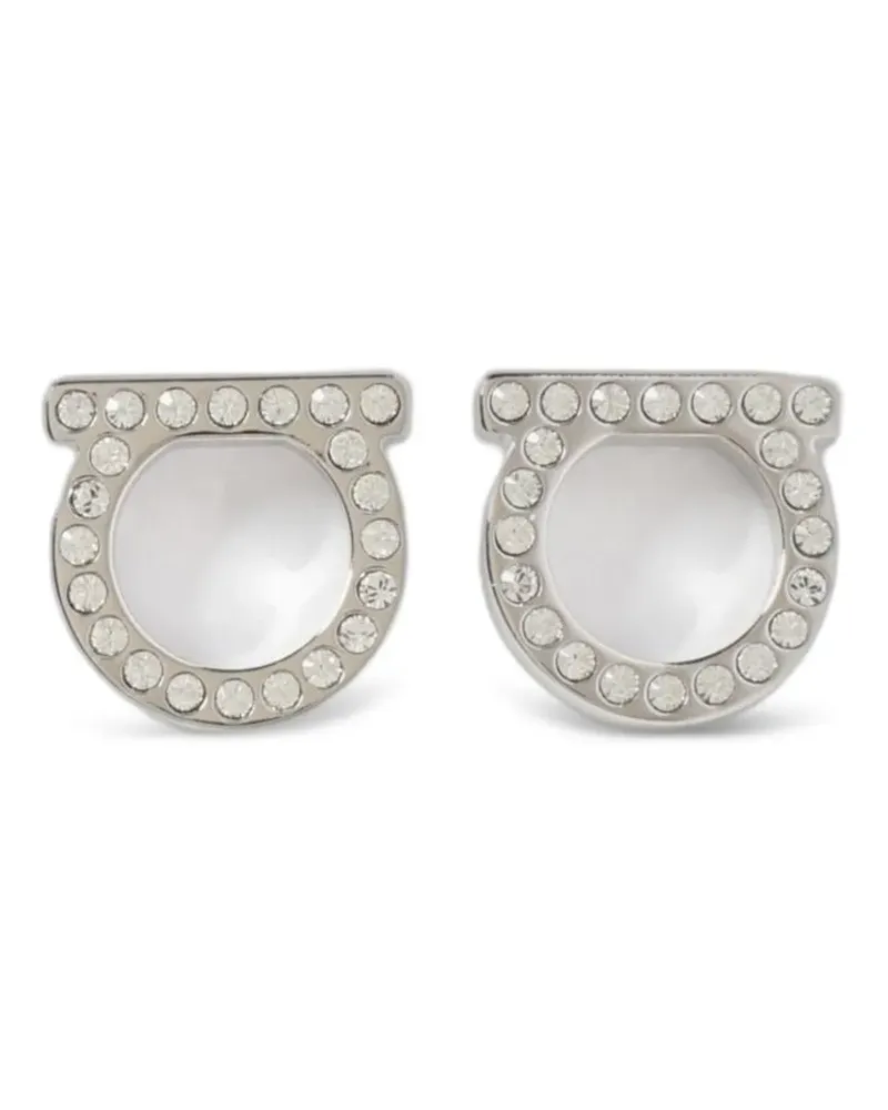 Ferragamo Gancini Ohrringe mit Kristallen - Silber Silber