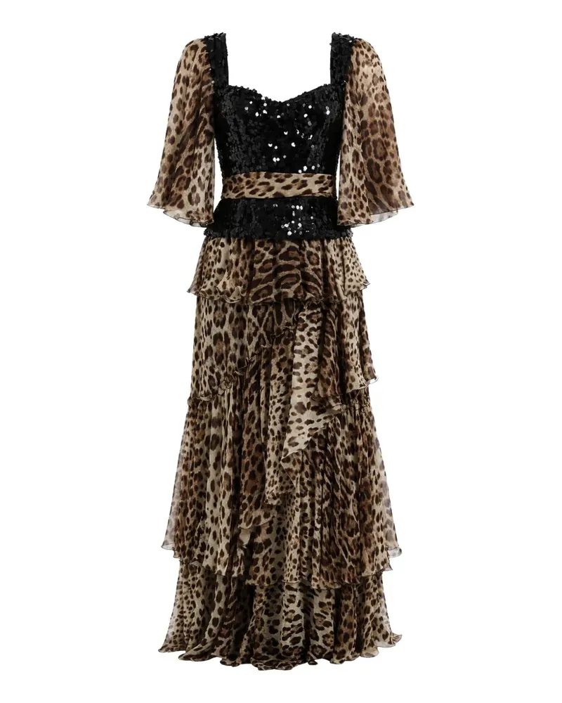 Dolce & Gabbana Kleid mit Pailletten - Nude Nude