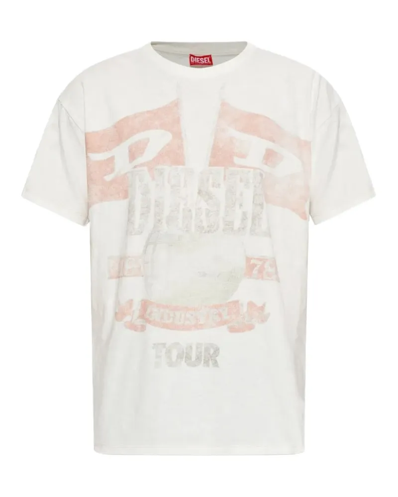 Diesel T-Shirt mit Logo-Print - Nude Nude