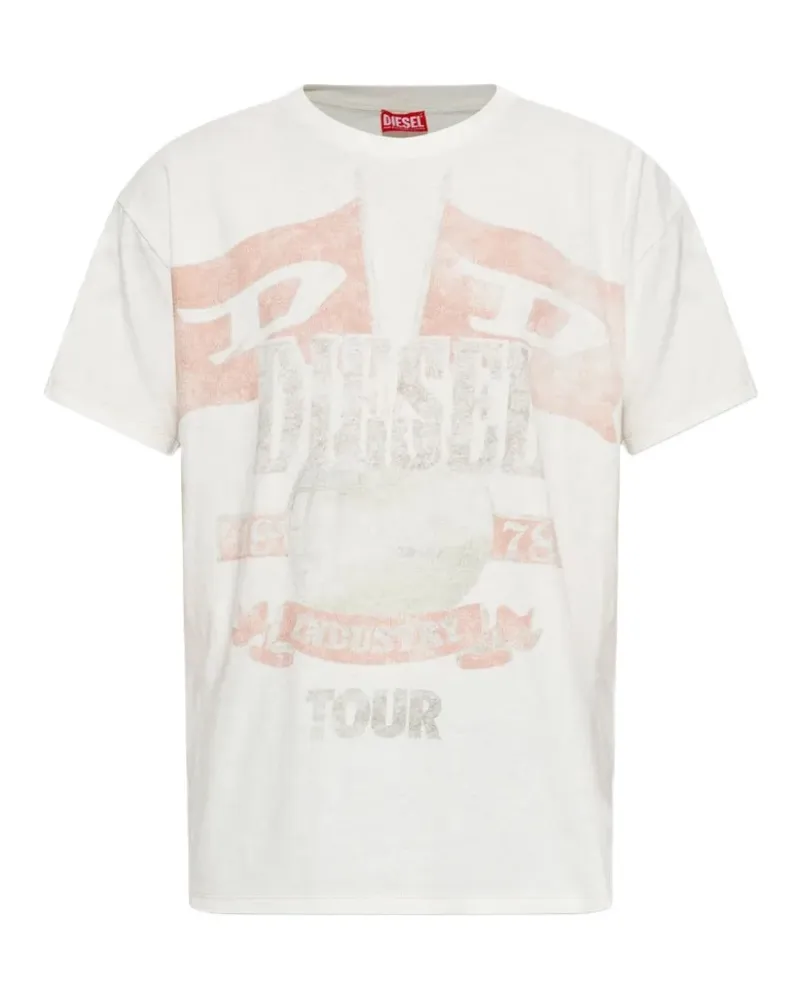 Diesel T-Shirt mit Logo-Print - Nude Nude