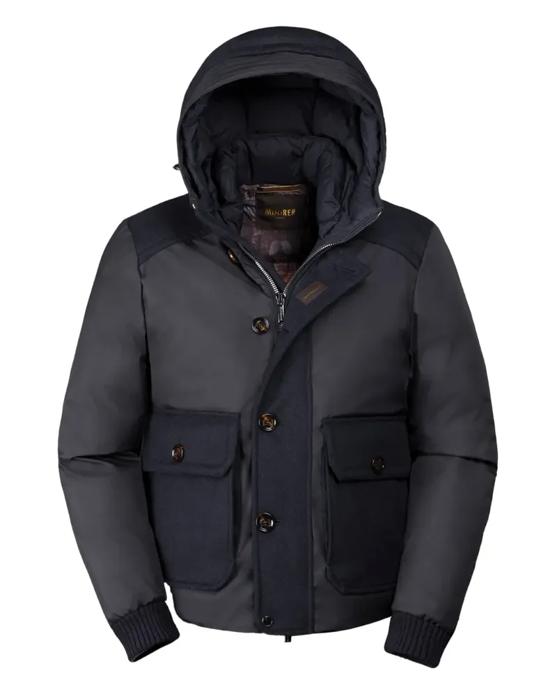 MOORER Dalio Kapuzenjacke mit Taschen - Blau Blau