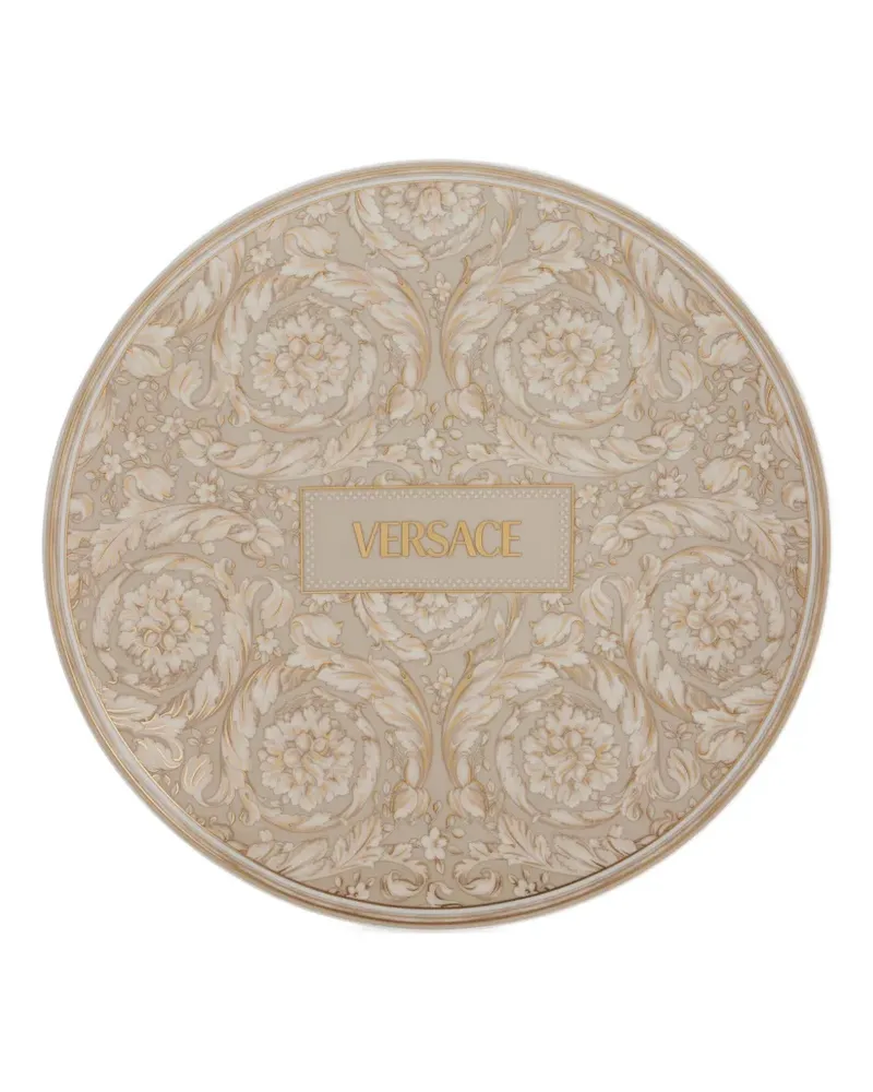 Versace Runder Barocco Servierteller (33cm) - Nude Nude