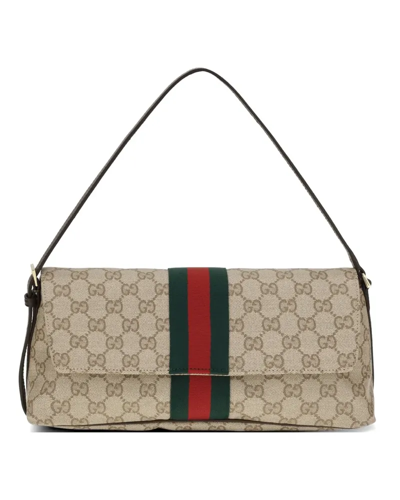 Gucci medium Madison Web-stripe shoulder bag - Nude Nude