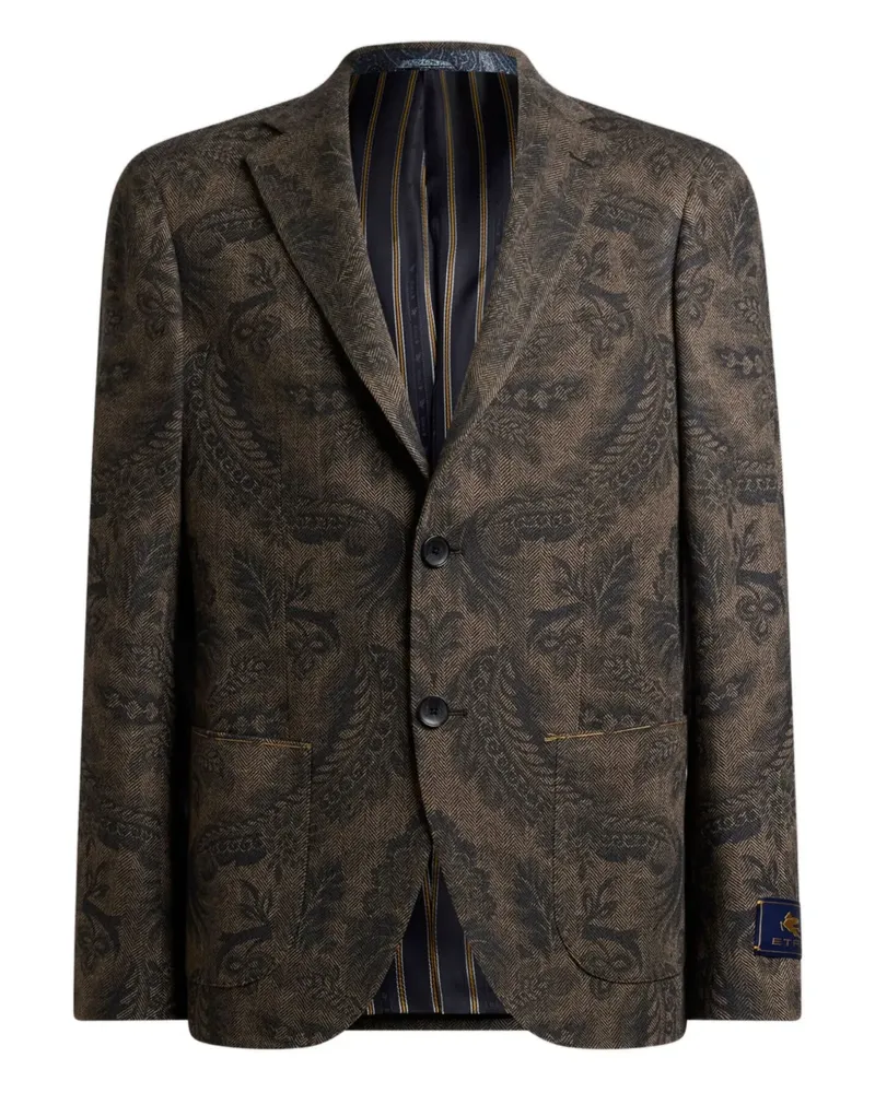 Etro Sakko mit Paisley-Print - Braun Braun