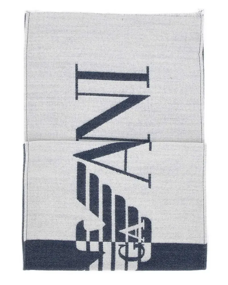 Emporio Armani Schal mit Logo - Weiß Weiß