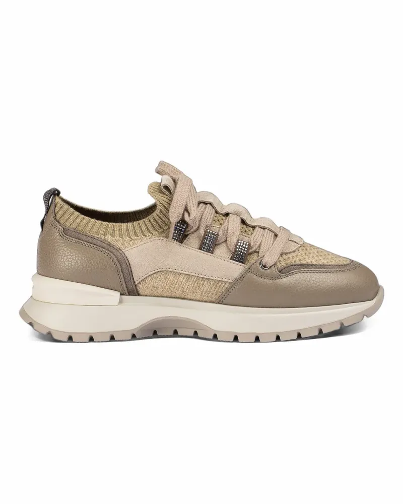 Doucal´s Sneakers mit Kontrasteinsatz - Nude Nude