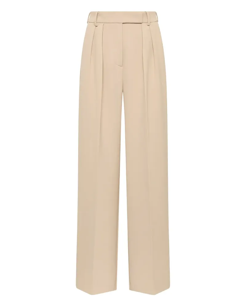 Maliparmi Straight-Leg-Hose mit Falten - Nude Nude