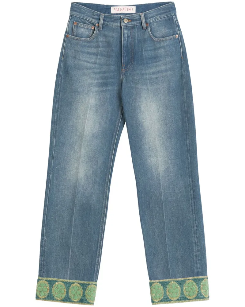 Valentino Garavani Jeans mit Jacquardbesatz - Blau Blau