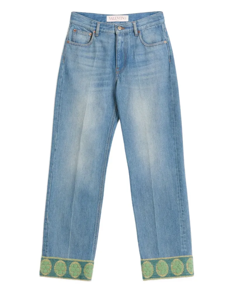 Valentino Garavani Jeans mit Jacquardbesatz - Blau Blau