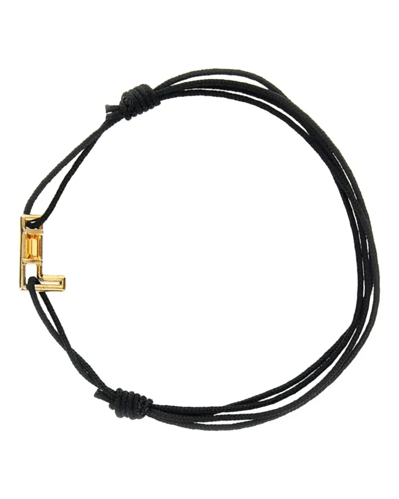 Aliita 9kt L Gelbgoldarmband mit Zitrin - Schwarz Schwarz