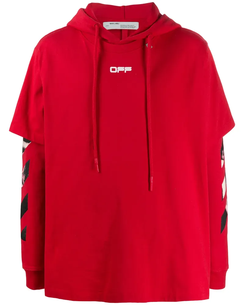 OFF-WHITE T-Shirt mit doppelten Ärmeln - Rot Rot