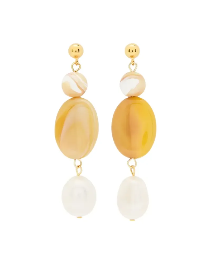 Anni Lu pearl drop earrings - Gold Gold