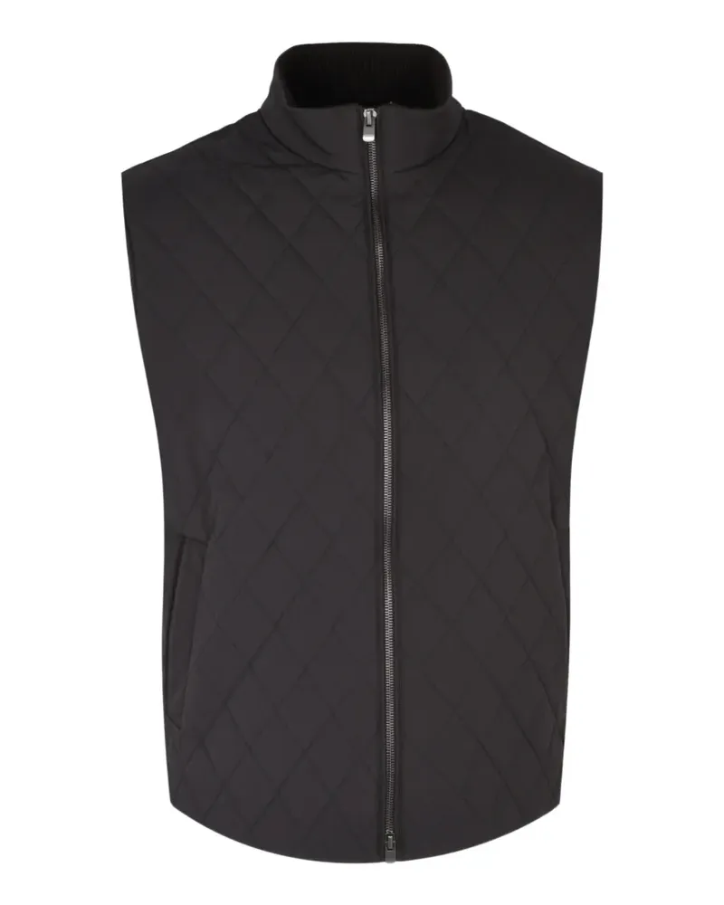 AGNONA quilted high-neck gilet - Schwarz Schwarz