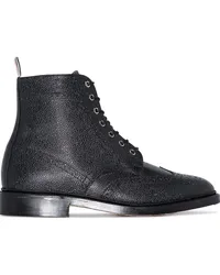 Thom Browne Schnürstiefel mit Budapestermuster Schwarz