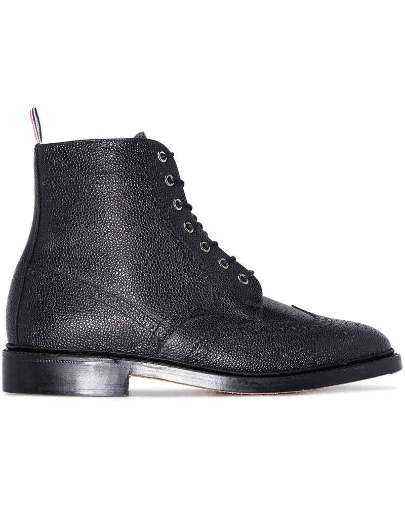 Thom Browne Schnürstiefel mit Budapestermuster - Schwarz Schwarz