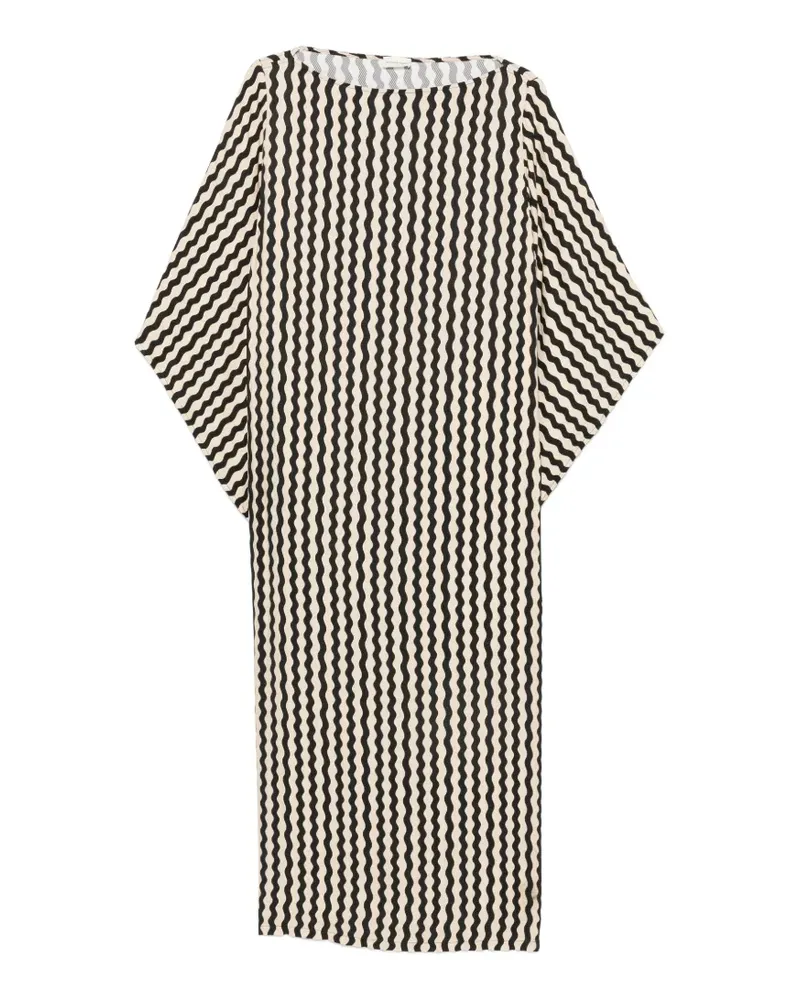 By Malene Birger Vasinka Maxikleid mit Wellen-Print - Schwarz Schwarz