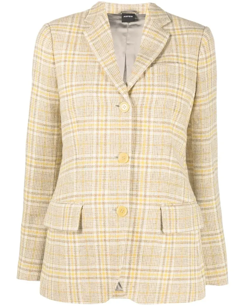 ASPESI Karierter Blazer - Nude Nude