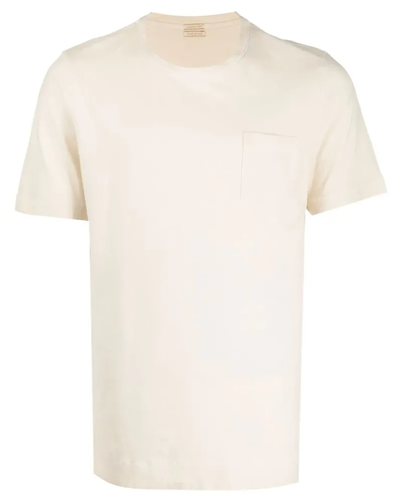 Massimo Alba T-Shirt mit Brusttasche - Nude Nude